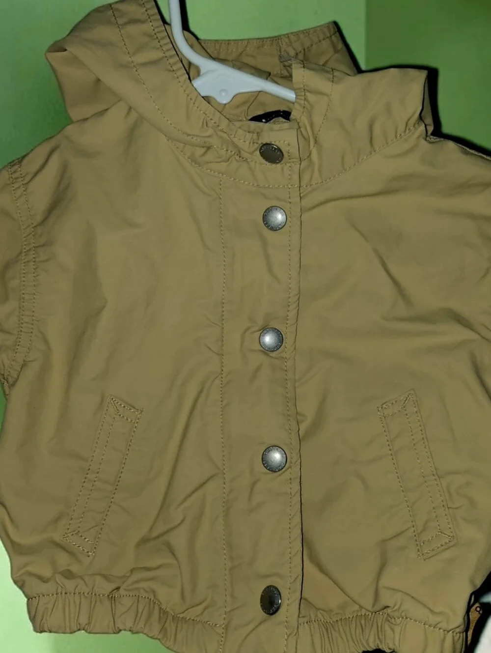 Vintage Baby Gap Hooded Windbreaker Jacket in Khaki